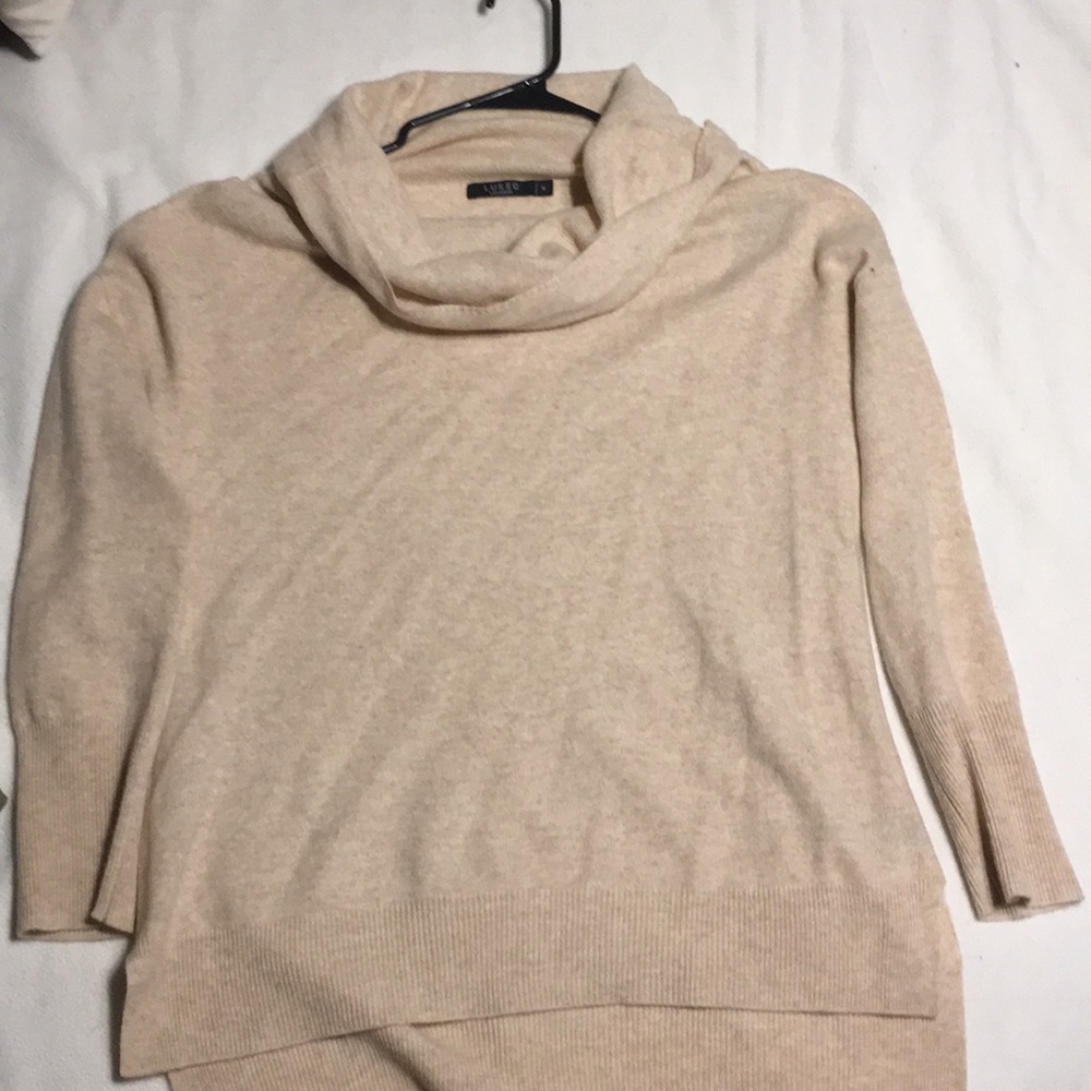 Cashmere cowl neck sweater